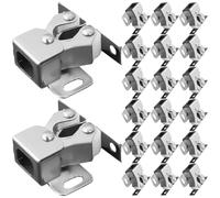 TIKODIDA Cabinet Latches Double Roller Catch 20Pcs Cold Rolled Steel for Internal Doors and Cupboard Closets
