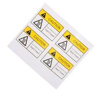 TIKODIDA Caution Hot Surface Sticker Set 4Pcs Vinyl Heat Resistant Warning Labels for Oven and Factory Use