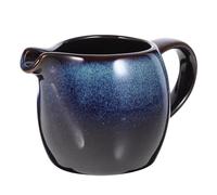 TIKODIDA Ceramic Milk Pitcher with Spout and Handle, Small Reusable Coffee Creamer Jug, Blue Gradient Syrup Dispenser for Home and Café Afternoon Tea