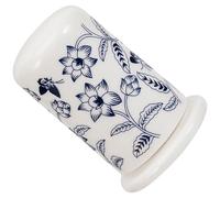 TIKODIDA Ceramic Toothpick Dispenser Blue-And-White Porcelain Holder Compact Size for Kitchen Counters and Dining Tables
