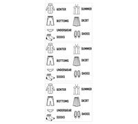 TIKODIDA Clothes Organization Stickers 3Pcs Peel and Stick for Wardrobe and Drawer Unit, for ’S Bedroom and Hallway Storage