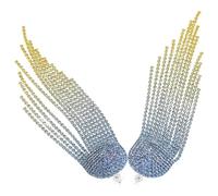 TIKODIDA Crystal Dangle Drop Earrings Long Sparkly Tassel for Wedding Party Prom Dress Women Art Deco Statement Jewelry