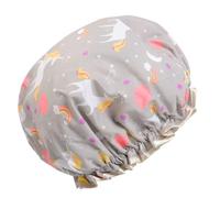 TIKODIDA Dot Shower Cap Adorable Unicorn Design Double Layer Pe Bathing Hat Lightweight Easy to Carry Waterproof Shower Hat for Cleaning Face and Kitchen Cooking
