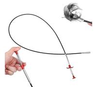 TIKODIDA Drain Cleaner Four-Claw Stainless Steel Hook with Elastic Handle for Kitchen and Toilet Pipe Clog Removal