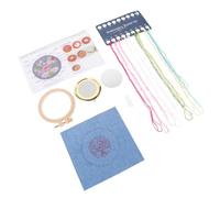 TIKODIDA Flower Embroidery Mirror Folding Compact Makeup Tool Double-sided Alloy Cosmetic Mirror with Cotton and Linen Cover Comfortable for Holding Fashion Style for Home and Travels