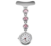 TIKODIDA Fob Watch Practical Tool for Keeping Track of Time with Timer Clip on Hanging Lapel Design, Alloy Material with Dazzling Inlay Nurses Gift for Nurses and Students During Exams During Exams