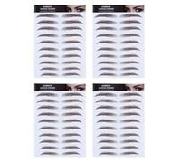 TIKODIDA Hair-Like 6D Eyebrow Transfers 4Pcs Waterproof False Eyebrows Stickers Universal Fit for Face Shape (Brown-06)