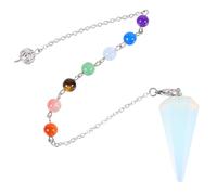 TIKODIDA Healing Crystal Hexagonal Cone Pendulum Pendant Necklace with Meticulous Craftsmanship for Meditation and Festival Dinners, Elegant Crystal Neck Decoration for Men and Women
