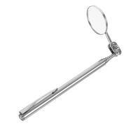 TIKODIDA Heavy Duty Extendable Telescoping Stainless Steel Inspection Mirror 30mm round Swivel Mirror Portable for Mechanic Tool Inspection and Observation
