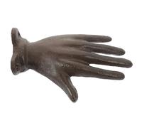 TIKODIDA Heavy Duty Wall Hooks Cast Iron Hangers Door Hooks Vintage Palm Shaped Coffee Colour Strong Bearing Capacity for Storing and Hanging Hats Towels