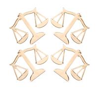 TIKODIDA Justice Scale Brooch Set 4Pcs Gold Metal Pins for Legal Academics and Prom Suits, Statement Collar Accessories