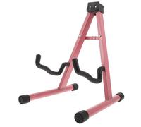 TIKODIDA Metal Folding Guitar Stand for Electric Acoustic Bass and Pipa Instruments with Portable Lightweight Frame Suitable for Studio Stage Home Pink