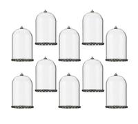 TIKODIDA Mini Glass Wishing Bottles 10pcs Globe Shape with Metal Caps for DIY Jewelry and Expressing Heartfelt Sentiments