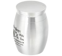 TIKODIDA Mini Tank Keepsake Urn Stainless Steel Memorial Cremated Box with Unscrew Lid Hard Structure Lightweight Silver for Bird Parrot Memorial Remembering past Pets