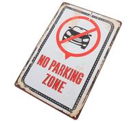 TIKODIDA No Parking Driveway Sign Iron Safety Sign with Eye-catching Design and Easy Practical Installation for Yards and Parking Lots