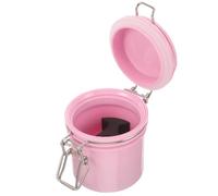 TIKODIDA Pink Eyelash Glue Storage Jar Airtight Lash Adhesive Container for Grafting Extensions Leakproof Sealing Eyelash Accessory Organizer with Easy Open Close Design