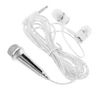TIKODIDA Portable Mini Phone Microphone for Podcasting and Singing, Silver Plastic Tiny Microphone with No External Power Required and Easy to Operate, for Friends and Family Use
