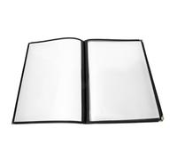 TIKODIDA Pvc Menu Cover A4 Size with 3 Pages, Easy to Clean and Reusable Menu Book Protector for Restaurant and Other Places, Premium Pvc Material for Sturdy Price List Holder
