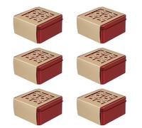 TIKODIDA Red Chinese Wedding Candy Boxes 6Pcs Tinplate Hollow Out Design for Wedding Party Favors and Tea Organizer Storage Box