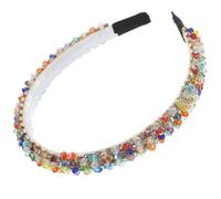 TIKODIDA Rhinestone Headband Womens Headbands Easy to Wear and Take off Colorful Stylish Shining Cloth Hairband Fit for Hair Types Dating and Wedding Accessories for Young Women