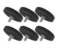 TIKODIDA Small Rubber Coated Magnets 6pcs M6 Magnetic Base Holder for Outdoor Use and Video Recorder Mounting