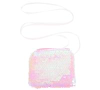 TIKODIDA Small Sequin Crossbody Bag for with Single Shoulder Strap, Cartoon Coin Purse Wallet in Pink, Party Small Purse for and Teens