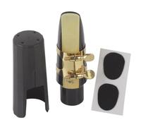 TIKODIDA Tenor Saxophone Mouthpiece Accessories Set with Ligature, Cap, and Reed, Crafted from Food Grade Silicone and ABS, 5 Pieces for Wind Instrument Maintenance and Use
