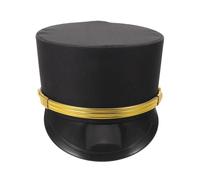 TIKODIDA Train Engineer Cap Black Vintage Railway Conductor Hat Adult Costume Accessory for Role Play and Holiday Parties