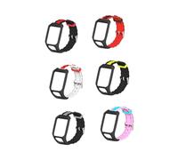 TIKODIDA Watch Replacement Strap Compatible with Tomtom Runner Black and Yellow Silicone Wristband Ergonomic Design for Sport and Outdoor Activities