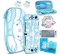 TIKOdirect Carrying Case, Cute Portable Travel Bag in Newest Updated Design of Black Interior with Soft Protective Case, Screen Protectors and Thumb Grip caps, Blue