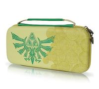 TIKOdirect Carrying Case for Switch OLED, Hard Shell Travel Carry Case with 10 Game Card Slots, Protective Storage Bag for NS Zelda Console & Accessories, Green and Blue Tears of Kingdom