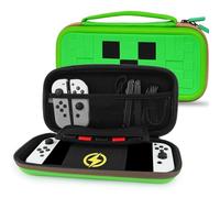 TIKOdirect Carrying Case for Switch & OLED & Switch Lite Mode, Cute Portable Travel Bag in Newest Updated Design of Green Interior, Green