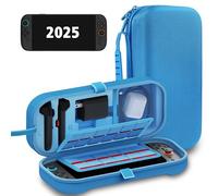 TIKOdirect Carrying Case for Switch2 Mode, Classic Color Travel Bag with 20 Game Card Slots Inner Storage Bag for Switch Console Joy-Con & Accessories, Blue
