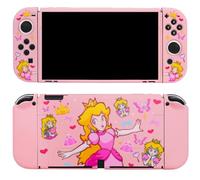 TIKOdirect Dockable Case Compatible with Switch OLED 2021, Cute Protective Soft Cover Full Protection for Switch OLED and Joy-Con Controller, Pink