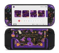 TIKOdirect Protective Case for Switch 2 with Cute Cartoon Pattern, Hard Dockable Slim Protective Shell Cover for Nintendo Switch 2, Anti-Scratch and Shock-Absorption Design Cover Skin, Black Magic Cat
