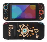 TIKOdirect Protective Case for Switch, Soft Full Skin Protective Cover with Pretty Cool Pattern, Silicone Slim Shockproof Back and Grip Case for Switch, Eye Black