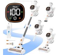 Tikom Cordless Vacuum Cleaner, 40KPa/450W Stick Vacuum Cleaner with LED Touch Screen, Charging Wall Dock, Anti-Tangle, Lightweight Handheld Vacuum for Pet Hair, Hard Floor, Carpet (V500)