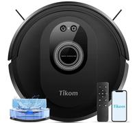 Tikom Robot Vacuum Cleaner with Mop, 5000Pa Robotic Vacuum Cleaner, 150 Min Max, App & Remote Control, Ideal for Hard Floor, Carpet, Pet Hair, Self-Charge(G8000 Max)