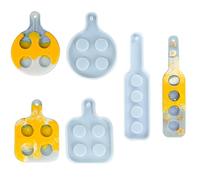 TikooTik 3pcs Resin Moulding kit Wine Glass Tray Mold, Epoxy Casting Coaster Mold Shot Glass Tray Resin Mold, Beer Wine Glass Holder Molds for DIY Party, Bars & Clubs (3pcs)