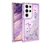 TikoVast Designed for Samsung Galaxy S24 Ultra Case with Liquid Glitter, 3-in-1 Military-Grade Protection & Sparkling Quicksand Design, Clear Anti-Yellowing Bling Galaxy S24 Ultra Case for Women 6.8”