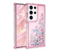 TikoVast Designed for Samsung Galaxy S24 Ultra Case with Liquid Glitter, 3-in-1 Military-Grade Protection & Sparkling Quicksand Design, Clear Anti-Yellowing Bling Galaxy S24 Ultra Case for Women 6.8”