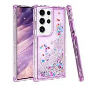 TikoVast Designed for Samsung Galaxy S25 Ultra Case with Liquid Glitter, 3-in-1 Military-Grade Protection & Sparkling Quicksand, Clear Anti-Yellowing Bling Galaxy S25 Ultra Case for Women 6.9”