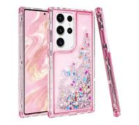TikoVast Designed for Samsung Galaxy S25 Ultra Case with Liquid Glitter, 3-in-1 Military-Grade Protection & Sparkling Quicksand, Clear Anti-Yellowing Bling Galaxy S25 Ultra Case for Women 6.9”