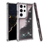 TikoVast Designed for Samsung Galaxy S25 Ultra Case with Liquid Glitter, 3-in-1 Military-Grade Protection & Sparkling Quicksand, Clear Anti-Yellowing Bling Galaxy S25 Ultra Case for Women 6.9”