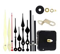 TIKROUND 12888 Quartz DIY Wall Clock Movement Mechanism Repair Parts Replacement Kit Sweep Silent Movement,13mm (1/2 Inch) Maximum Dial Thickness, 23mm (29/32 Inch) Total Shaft Length.(Black Hand)