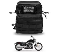 TIKSCIENCE Motorcycle T-Bar Handlebar Saddle Bag Universal Club Style Fit for Harley Dyna Sportster Street Bob Fxbb Softail Waterproof Tool Storage Pouch Luggage Bag