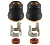TIKSCIENCE Tip Shield Cap Kit Fit for Harbor Freight Titanium Plasma Cutter 45 TI-PC45 IPT-45 56255 56811 56865, Cutting Equipment Tip Kit, 2Pcs