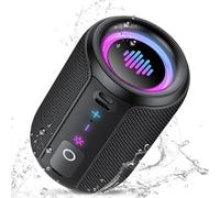 Tiksounds Bluetooth Speaker Wireless with Stereo Sound & Mic for Calls, Bluetooth 5.4 Speaker with 12H Playtime, 6 RGB Lights & TWS Pairing, IPX7 Waterproof Outdoor Speaker for Home, Hiking, Party