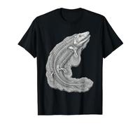 Tiktaalik Fossil Paleontology Transitional Devonian Species Value Graphic T-Shirt, Men, Black, XL