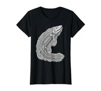 Tiktaalik Fossil Paleontology Transitional Devonian Species Value Graphic T-Shirt, Women, Black, XS